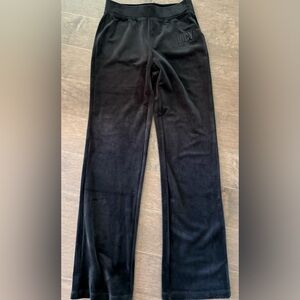 Juicy Couture Black Velour Sweatpants with logo NWT